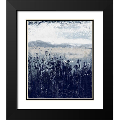 Indigo Contemporary I Black Modern Wood Framed Art Print with Double Matting by Pinto, Patricia