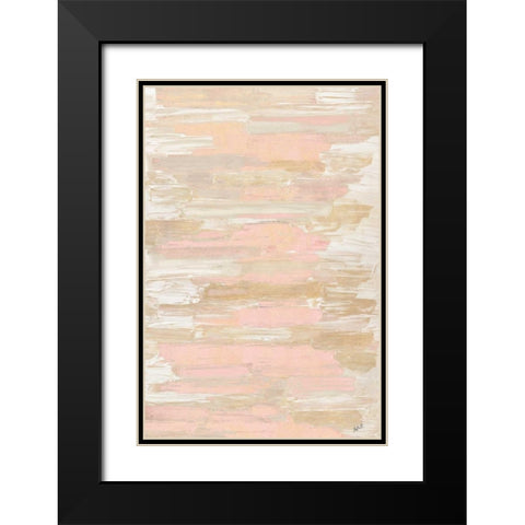 Blush Rhizome Black Modern Wood Framed Art Print with Double Matting by Coolick, Ann Marie
