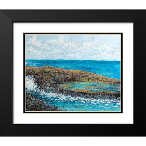 Conchi Pool Black Modern Wood Framed Art Print with Double Matting by Coolick, Ann Marie