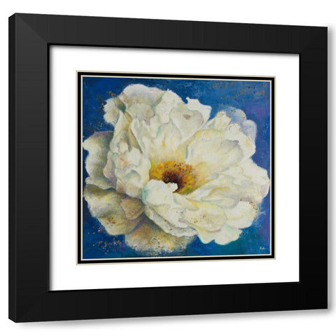 Zuzu Peony I Black Modern Wood Framed Art Print with Double Matting by Pinto, Patricia