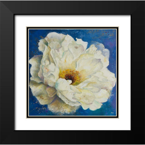 Zuzu Peony I Black Modern Wood Framed Art Print with Double Matting by Pinto, Patricia