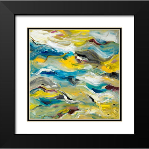 Color of Cadence Black Modern Wood Framed Art Print with Double Matting by Loreth, Lanie