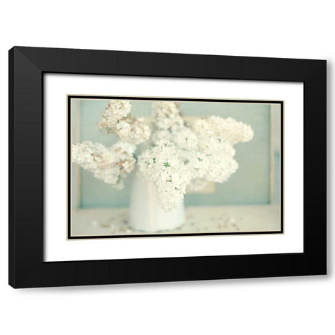 Gorgeous Whites Black Modern Wood Framed Art Print with Double Matting by Gardner, Sarah