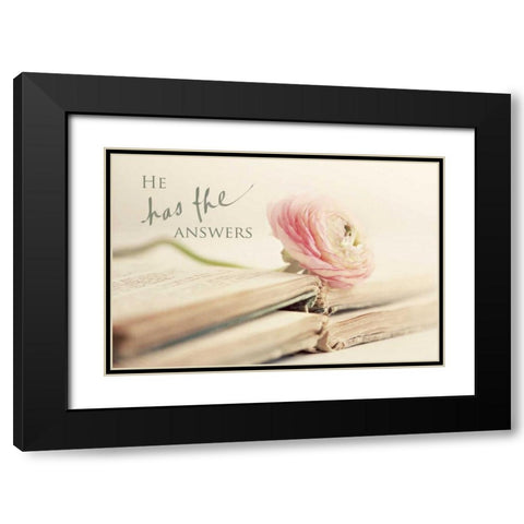 He has the Answers Black Modern Wood Framed Art Print with Double Matting by Gardner, Sarah