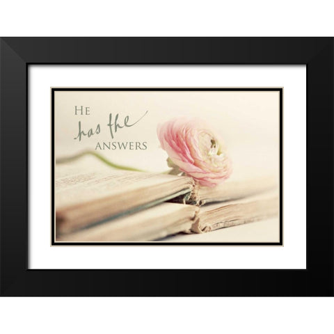 He has the Answers Black Modern Wood Framed Art Print with Double Matting by Gardner, Sarah