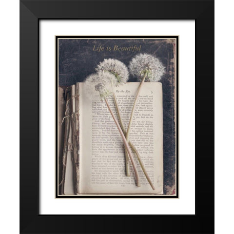 Life is Beautiful Black Modern Wood Framed Art Print with Double Matting by Gardner, Sarah