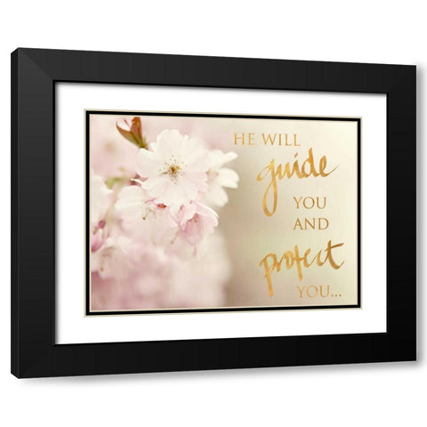 He Will Guide You Black Modern Wood Framed Art Print with Double Matting by Gardner, Sarah