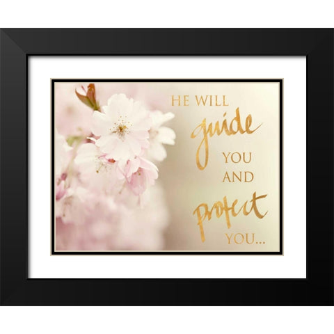 He Will Guide You Black Modern Wood Framed Art Print with Double Matting by Gardner, Sarah