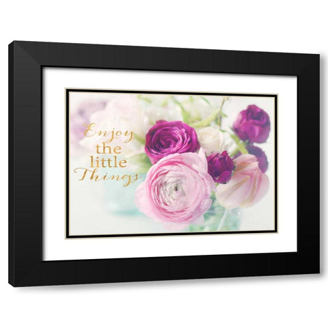 Enjoy the little things Black Modern Wood Framed Art Print with Double Matting by Gardner, Sarah