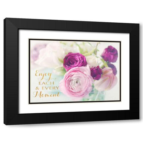 Enjoy the Moments Black Modern Wood Framed Art Print with Double Matting by Gardner, Sarah