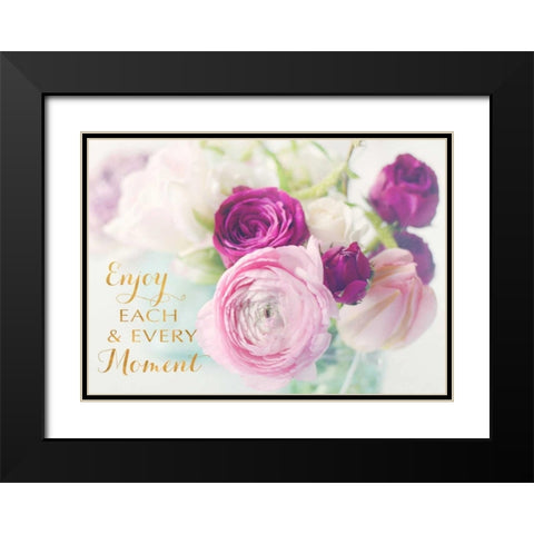 Enjoy the Moments Black Modern Wood Framed Art Print with Double Matting by Gardner, Sarah
