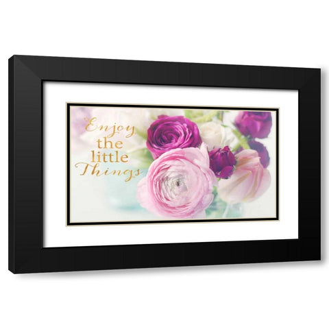 Enjoy the Little Things Black Modern Wood Framed Art Print with Double Matting by Gardner, Sarah