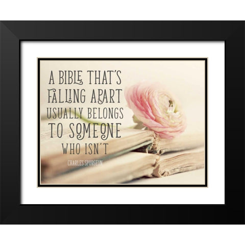 Bible Quote Black Modern Wood Framed Art Print with Double Matting by Gardner, Sarah