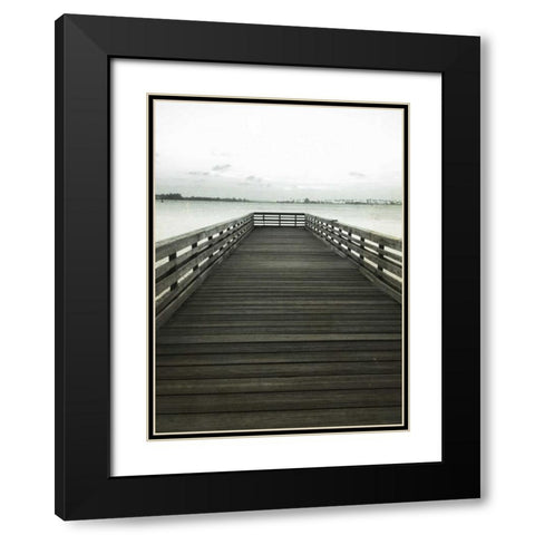 San Juan Pier Black Modern Wood Framed Art Print with Double Matting by Saghini, Lisa Hill