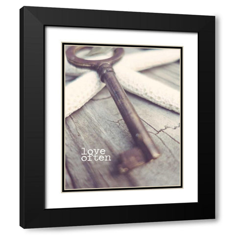 Love Often Black Modern Wood Framed Art Print with Double Matting by Saghini, Lisa Hill