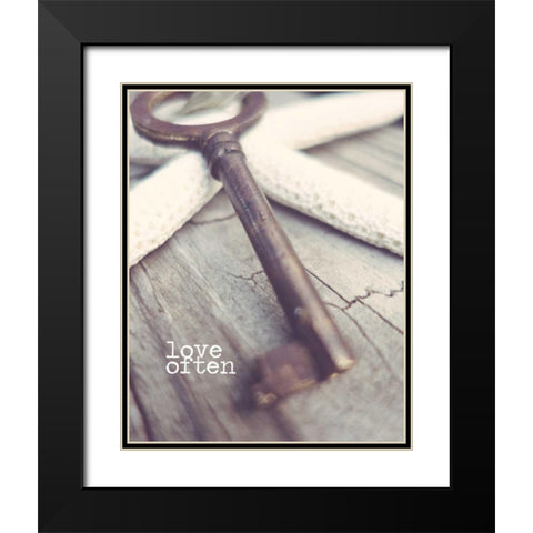 Love Often Black Modern Wood Framed Art Print with Double Matting by Saghini, Lisa Hill