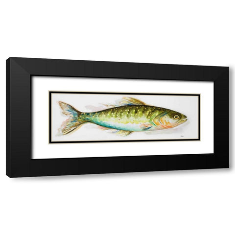 Watercolor Fish II Black Modern Wood Framed Art Print with Double Matting by Pinto, Patricia