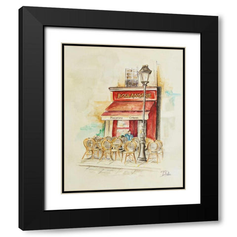 Cafe Du Paris I Black Modern Wood Framed Art Print with Double Matting by Pinto, Patricia