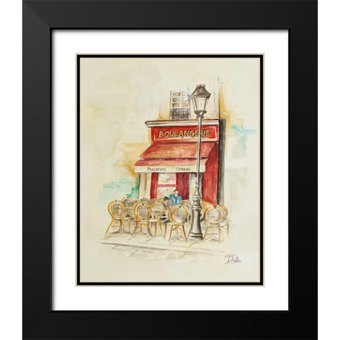 Cafe Du Paris I Black Modern Wood Framed Art Print with Double Matting by Pinto, Patricia