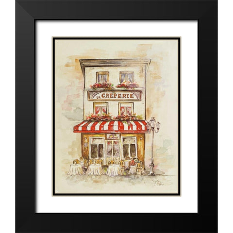 Cafe Du Paris II Black Modern Wood Framed Art Print with Double Matting by Pinto, Patricia