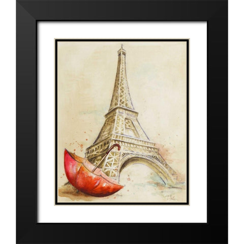 Tour Eiffel Black Modern Wood Framed Art Print with Double Matting by Pinto, Patricia