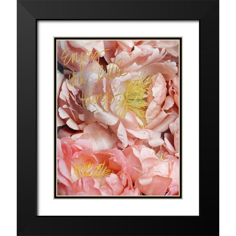 Enjoy the Little Things Black Modern Wood Framed Art Print with Double Matting by Gardner, Sarah