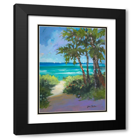 Caribbean View I Black Modern Wood Framed Art Print with Double Matting by Slivka, Jane