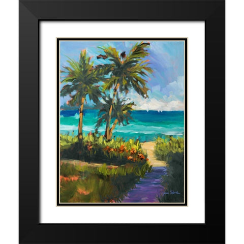 Caribbean View II Black Modern Wood Framed Art Print with Double Matting by Slivka, Jane
