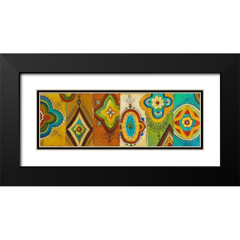 Quatrefoil Design Black Modern Wood Framed Art Print with Double Matting by Pinto, Patricia