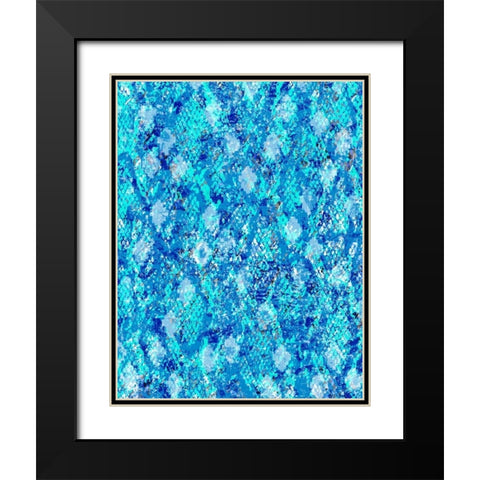 Snake Skin IV Black Modern Wood Framed Art Print with Double Matting by Biscardi, Nicholas