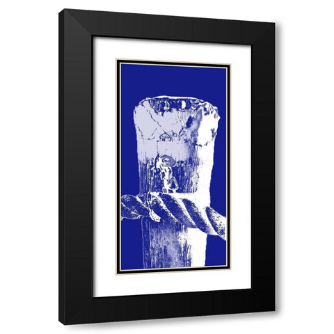 Indigo Pier Panel II Black Modern Wood Framed Art Print with Double Matting by Bryant, Susan