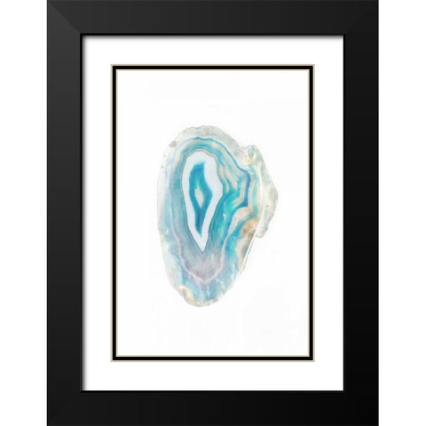 Watercolor Agate I Black Modern Wood Framed Art Print with Double Matting by Bryant, Susan