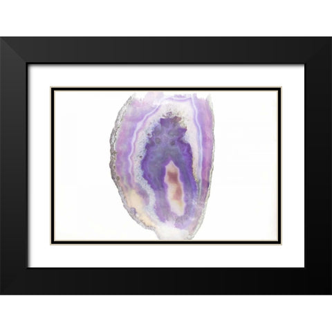 Purple Watercolor Agate I Black Modern Wood Framed Art Print with Double Matting by Bryant, Susan