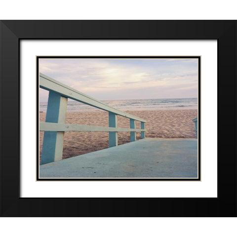 Down to the Beach Black Modern Wood Framed Art Print with Double Matting by Bryant, Susan