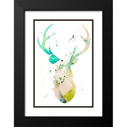 Youthful Deer II Black Modern Wood Framed Art Print with Double Matting by Bryant, Susan
