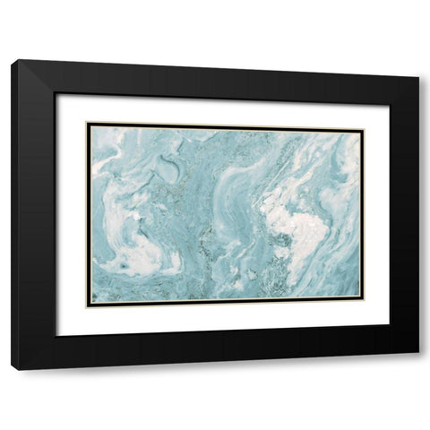 Teal Quartz Top Black Modern Wood Framed Art Print with Double Matting by Bryant, Susan