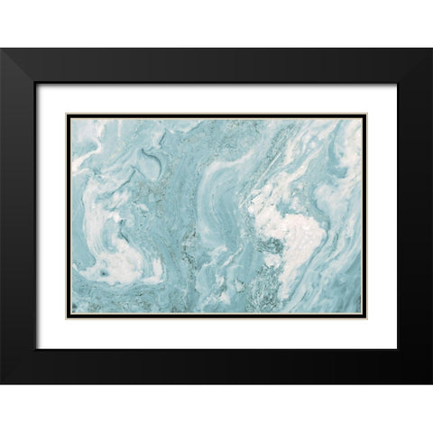 Teal Quartz Top Black Modern Wood Framed Art Print with Double Matting by Bryant, Susan