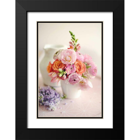 Casual Morning on Pink Black Modern Wood Framed Art Print with Double Matting by Gardner, Sarah