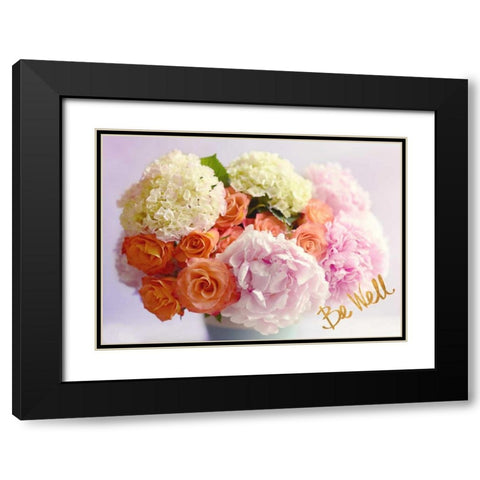 Be Well Black Modern Wood Framed Art Print with Double Matting by Gardner, Sarah