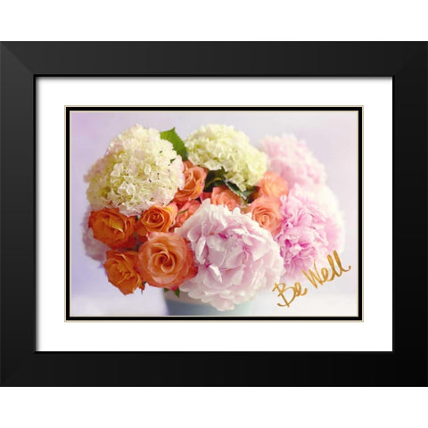 Be Well Black Modern Wood Framed Art Print with Double Matting by Gardner, Sarah