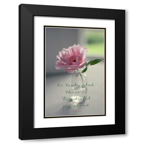 Joy Ahead Black Modern Wood Framed Art Print with Double Matting by Gardner, Sarah