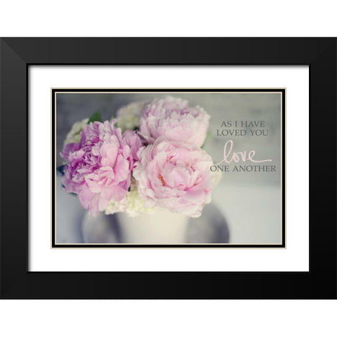 Love One Another Black Modern Wood Framed Art Print with Double Matting by Gardner, Sarah