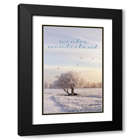 Winter Wonderland Black Modern Wood Framed Art Print with Double Matting by Gardner, Sarah