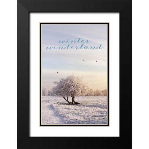 Winter Wonderland Black Modern Wood Framed Art Print with Double Matting by Gardner, Sarah