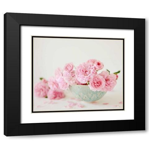 Petals and Porcelain Black Modern Wood Framed Art Print with Double Matting by Gardner, Sarah