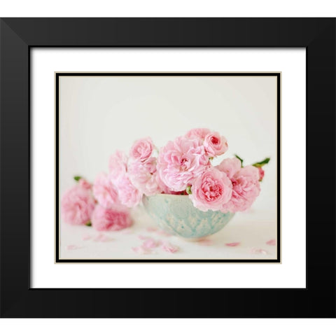Petals and Porcelain Black Modern Wood Framed Art Print with Double Matting by Gardner, Sarah