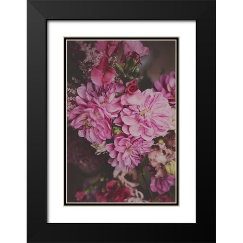 Dark Floral Black Modern Wood Framed Art Print with Double Matting by Gardner, Sarah