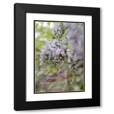 Done With Love Black Modern Wood Framed Art Print with Double Matting by Gardner, Sarah