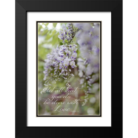 Done With Love Black Modern Wood Framed Art Print with Double Matting by Gardner, Sarah