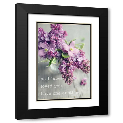 Love One Another Black Modern Wood Framed Art Print with Double Matting by Gardner, Sarah